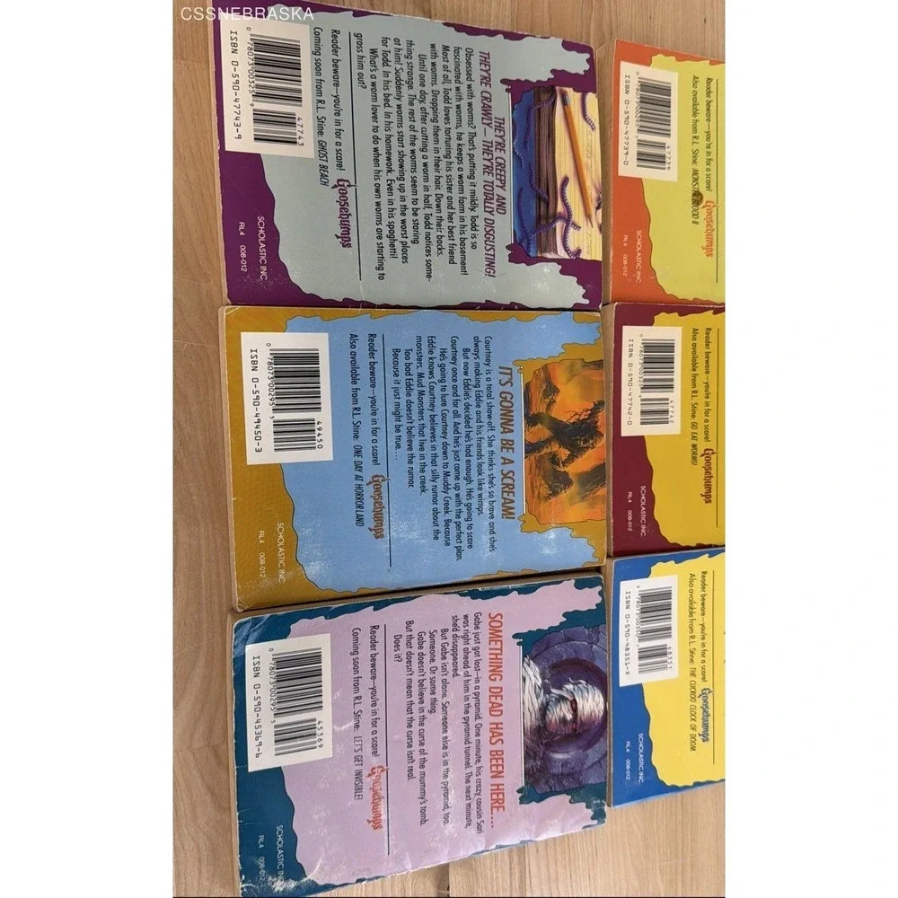 VINTAGE Goosebumps LOT of 6 Books~1990's 2st Printings‎